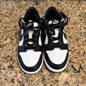 Brand New Nike Panda Dunk Low: Kids Black and White Athletic Sneakers